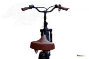 Selle et poignées en cuir marron