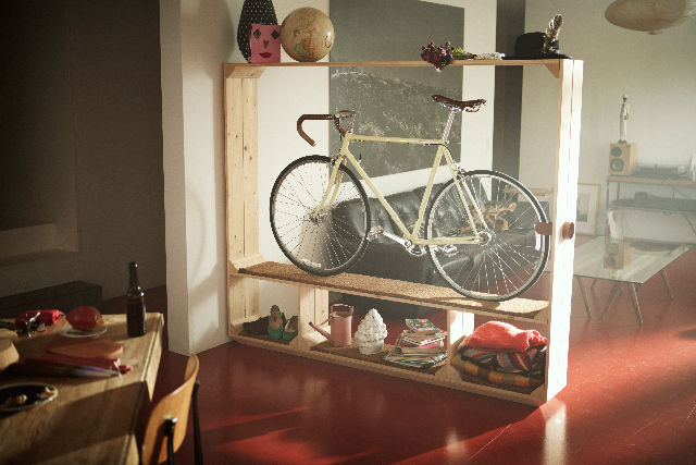 Un joli porte-vélo pour accrocher son vélo au mur - c'est déco
