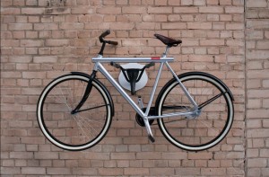 support de mur en pièces de vélos